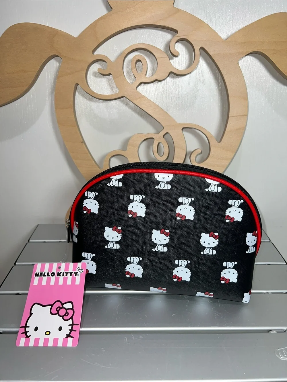 Sanrio Hello Kitty Black & Red Cosmetic Pouch